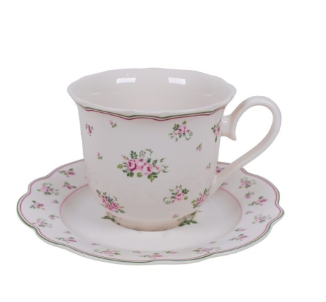 Tasse Untertasse Lisa mit Rosen Isabelle Rose